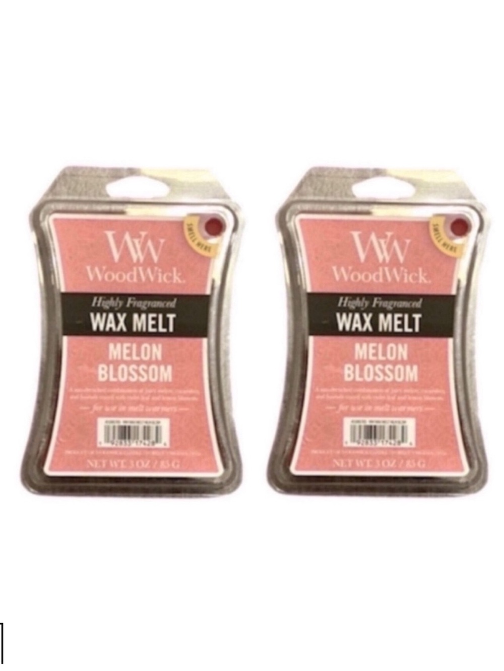 New 2 Packs Woodwick Melon Blossom Wax Melts
